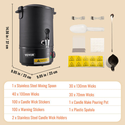 Wax Melter for Candle Making 6.5Liter Electric Pot Commercial or Home Use.