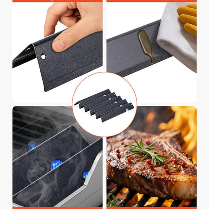 Flavorizer Bars, 44cm Grill Replacement Part, for Weber Genesis ll 310 315 335 340, E/S 325s, ES/SX 325s, E/S 335, EX/SX/EPX-335 Grills, Porcelain-enameled Steel Thicker Heat Plate, 5 Pack.