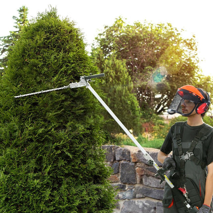 15.7-inch 26CC 2 Cycle Gas Hedge Trimmer, Gas Powered Pole Hedge Trimmer with Dual Sided Dual Action Blade, Adjustable Trimmer Head, Suitable for Trimming Shrubs, Bushes.