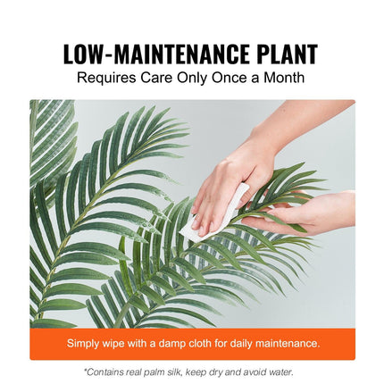 Artificial Palm Tree, 1219mm Tall Faux Plant, Secure PE Material & Anti-Tip Tilt Protection Low-Maintenance Plant, Lifelike Green Fake Tree for Home Office Warehouse Decor Indoor Outdoor.