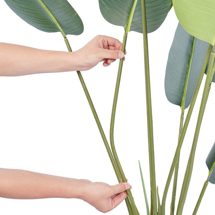 Artificial Birds Of Paradise Tree, 1.5m Tall Faux Plant, PE Material & Anti-Tip Tilt Protection Low-Maintenance Plant, Lifelike Green Fake Tree for Home Office Warehouse Decor Indoor Outdoor.