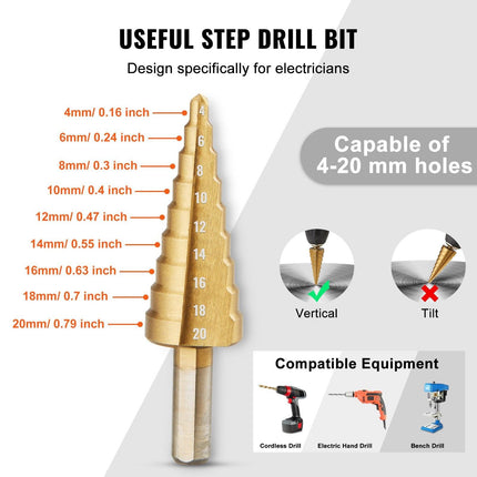 10 Ton Hydraulic Knockout Punch Kit, 1/2" to 2" Conduit Hole Cutter Set, KO Tool Kits with Puncher 6 Piece, Metal Sheet Driver Tools, For Aluminum, Brass, Stainless Steel, Fiberglass and Plastic.