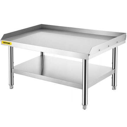 Stainless Steel Equipment Grill Stand, 122 x 76 x 61cm Stainless Table, Grill Stand Table with Adjustable Storage Undershelf, Equipment Stand Grill Table for Hotel, Home, Restaurant Kitchen.