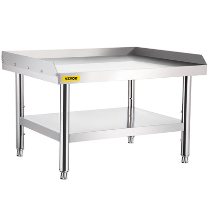 Stainless Steel Equipment Grill Stand, 122 x 76 x 61cm Stainless Table, Grill Stand Table with Adjustable Storage Undershelf, Equipment Stand Grill Table for Hotel, Home, Restaurant Kitchen.