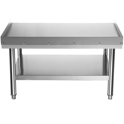 Stainless Steel Equipment Grill Stand, 122 x 76 x 61cm Stainless Table, Grill Stand Table with Adjustable Storage Undershelf, Equipment Stand Grill Table for Hotel, Home, Restaurant Kitchen.