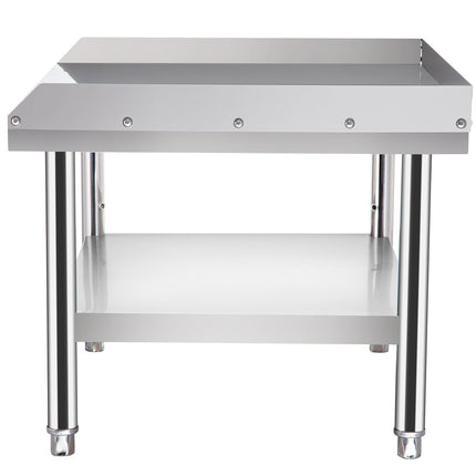 Stainless Steel Equipment Grill Stand, 122 x 76 x 61cm Stainless Table, Grill Stand Table with Adjustable Storage Undershelf, Equipment Stand Grill Table for Hotel, Home, Restaurant Kitchen.