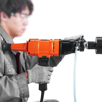 Diamond Core Drilling Machine, 4in Handheld Wet Concrete Core Drill Rig, 1100-2400RPM Two Speed & 1-1/4" Thread & 2 Bubble Levels, 3-4in Drilling Diameter for Concrete Brick Block Stone, 1500W.