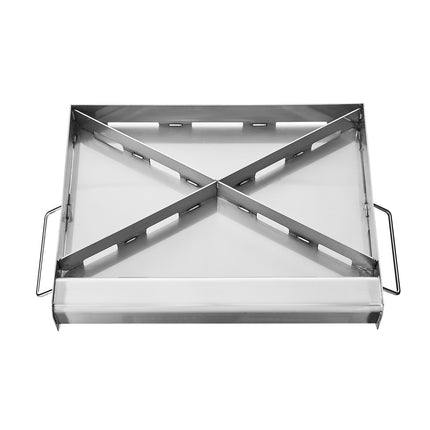 Stainless Steel Griddle, 17x13 inch Universal Flat Top Rectangular Plate, Gas Grill Griddle for BBQ Grill, Teppanyaki, Portable Family Cookware with Handle, for Camping Tailgating Party.