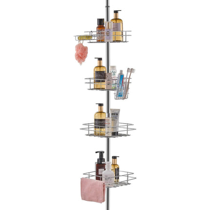 42" to 114" High Shower Corner Caddy Tension Pole Rust-Proof Tension Pole.