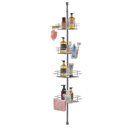 42" to 114" High Shower Corner Caddy Tension Pole Rust-Proof Tension Pole.