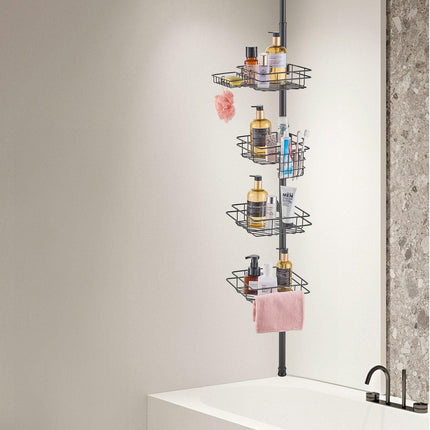 42" to 114" High Shower Corner Caddy Tension Pole Rust-Proof Tension Pole.