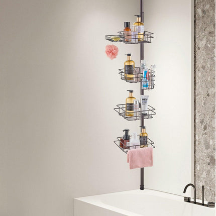 42" to 114" High Shower Corner Caddy Tension Pole Rust-Proof Tension Pole.
