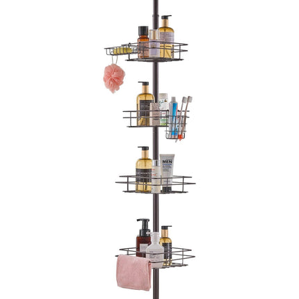 42" to 114" High Shower Corner Caddy Tension Pole Rust-Proof Tension Pole.