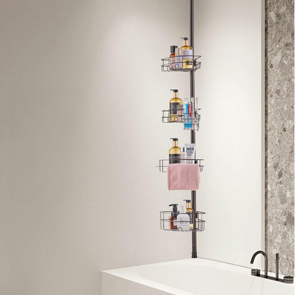 56" to 114" High Shower Corner Caddy Tension Pole Rust-Proof Tension Pole.