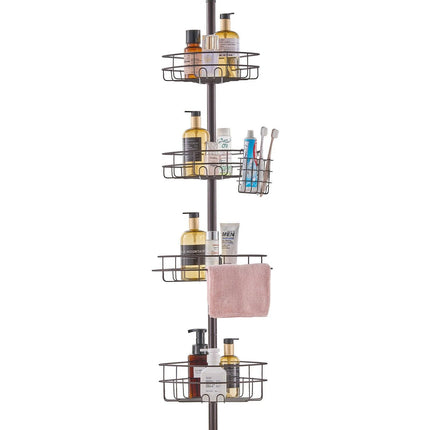 56" to 114" High Shower Corner Caddy Tension Pole Rust-Proof Tension Pole.