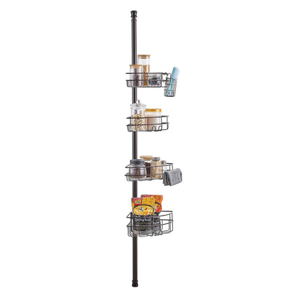 56" to 114" High Shower Corner Caddy Tension Pole Rust-Proof Tension Pole.