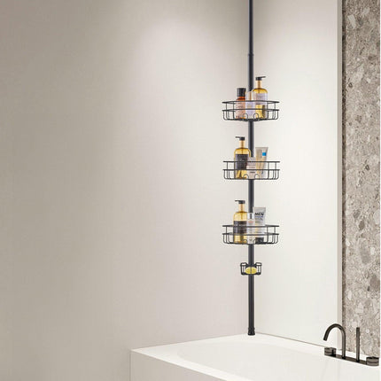 39" to 125" High Shower Corner Caddy Tension Pole Rust-Proof Tension Pole.