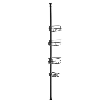 39" to 125" High Shower Corner Caddy Tension Pole Rust-Proof Tension Pole.