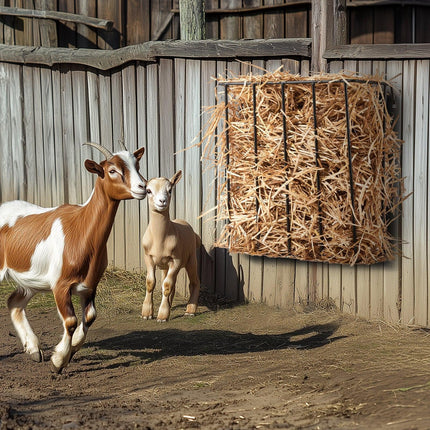 Livestock Hay Feeder 2 Packs 24 Gallons Wall Mounted Goat Hay Rack.