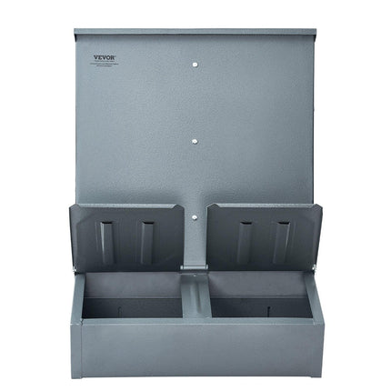 Hog Feeder 3.7 Bushel Metal Double Door Pig Feeder Feeding up to 8 Hogs.