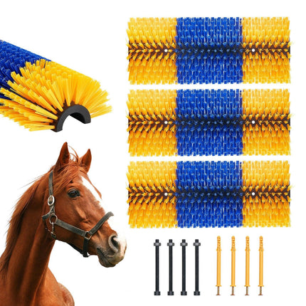 Livestock Scratching Brush 3Pcs Itch Relief Horse Scratcher Brush 17.1 in.