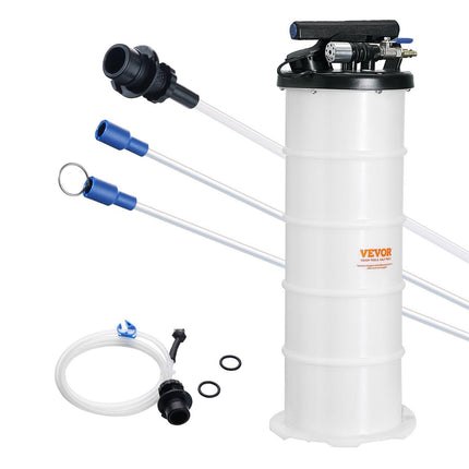Fluid Extractor, 6.5 Liters Capacity, Pneumatic/Manual Oil Changer Vacuum Fluid Extractor with Dipstick and Liquid Suction Hose, Oil Extractor Change Pump for Automotive Fluids Vacuum Evacuation.