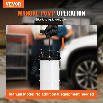 Fluid Extractor, 6.5 Liters Capacity, Manual Hand-Operated Oil Changer Vacuum Fluid Extractor with Dipstick and Suction Hose, Oil Extractor Change Pump for Automotive Fluids Vacuum Evacuation.