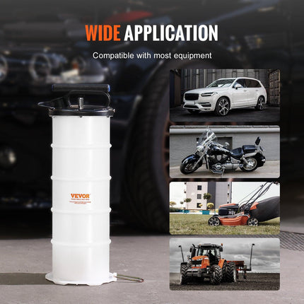 Fluid Extractor, 6.5 Liters Capacity, Manual Hand-Operated Oil Changer Vacuum Fluid Extractor with Dipstick and Suction Hose, Oil Extractor Change Pump for Automotive Fluids Vacuum Evacuation.