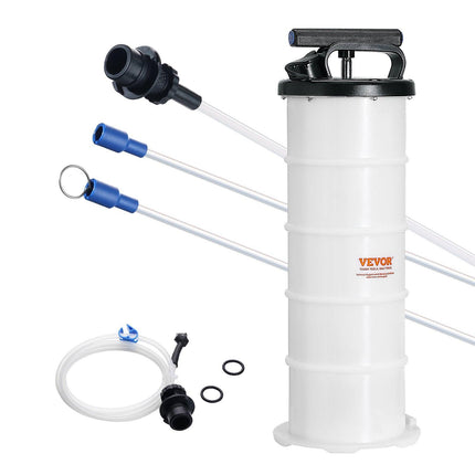 Fluid Extractor, 6.5 Liters Capacity, Manual Hand-Operated Oil Changer Vacuum Fluid Extractor with Dipstick and Suction Hose, Oil Extractor Change Pump for Automotive Fluids Vacuum Evacuation.