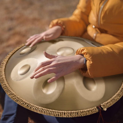 Handpan Drum 22 in 9 Notes D Minor Steel Hand Drum with Mallets for Adult.