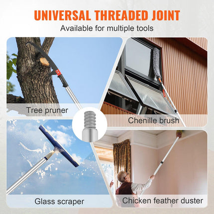 Manual Pole Saw Extendable Tree Pruner 1.5 m-6.1 m Aluminum Alloy Pole.