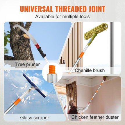 Manual Pole Saw Extendable Tree Pruner 1.4 m-3 m Aluminum Alloy Pole.