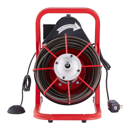 VEVOR Drain Cleaner Machine Drain Auger 75FT x 3/8 Inch Manual Feed & 4 Cutters.