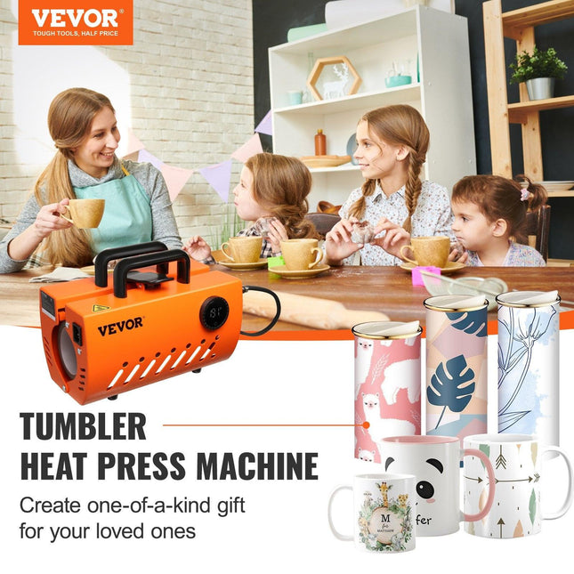 Mug Heat Press, 30oz Tumbler Heat Press Machine, Sublimation Transfer 11-15oz 16-25oz 30oz Straight Skinny Tumblers, Cup Heat Press with Heat-resist Gloves & Tape, DIY Ceramic Mugs Cups Glasses.