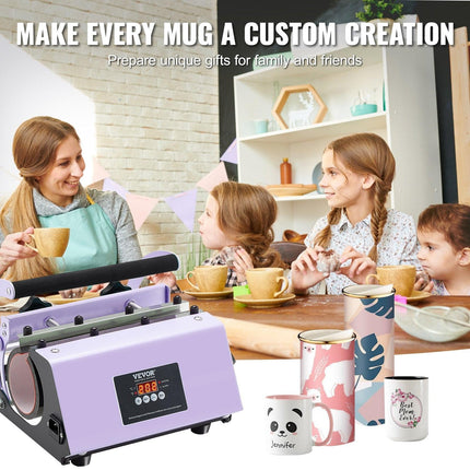 Tumbler Heat Press Machine 11-30oz Mug Press Sublimation Tumblers Purple.