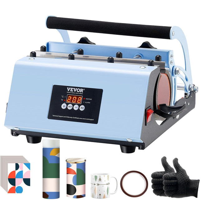 Tumbler Heat Press Machine 11-30oz Mug Press Sublimation Tumblers Blue.