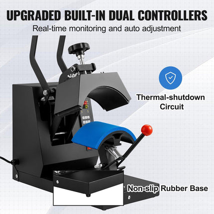 Hat Heat Press Cap Heat Press Machine 4 Heating Pads Sublimation Transfer.