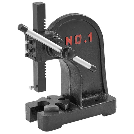 Arbor Press, 1 Ton Manual Arbor Press, 5.9" Maximum Height, Cast Iron Heavy-duty Manual Desktop Arbor Press, Precision Hand Press for Stamping, Bending, Stretching, Forming.