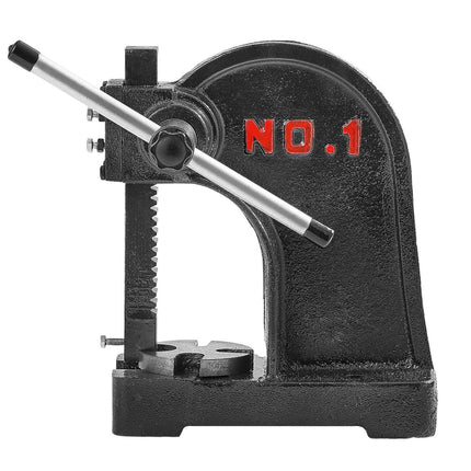 Arbor Press, 1 Ton Manual Arbor Press, 5.9" Maximum Height, Cast Iron Heavy-duty Manual Desktop Arbor Press, Precision Hand Press for Stamping, Bending, Stretching, Forming.