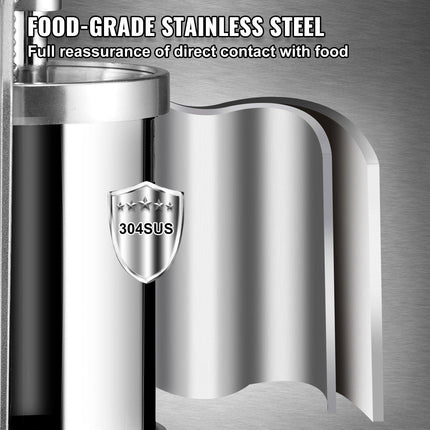 Sausage Stuffer 5LBS/3L Capacity Homemade Sausage Maker Stainless Steel.