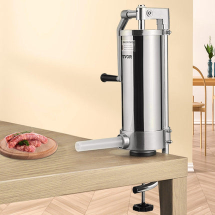 Sausage Stuffer 5LBS/3L Capacity Homemade Sausage Maker Stainless Steel.
