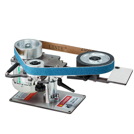 Belt Grinder Sander, 30 x 1-Inch Variable Speed Belt Polisher with VFD, 550W Polishing Grinding Machine with 2 Grinding Moulds & 3PCS Sanding Belts for Metalworking, Knife Making.