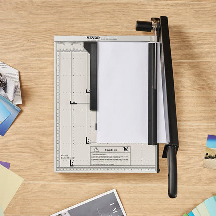 Paper Cutter, Guillotine Trimmer, 381 mm Cut Length, 16 Sheets Capacity, Heavy Duty Guillotine Paper Cutter with Guard Rail/Blade Lock for Cardstock/Cardboard, Paper Trimmer for Home Office.