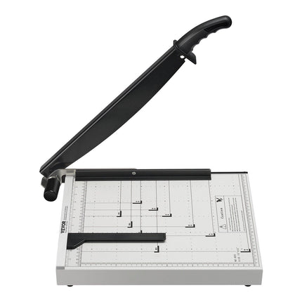 Paper Cutter, Guillotine Trimmer, 381 mm Cut Length, 16 Sheets Capacity, Heavy Duty Guillotine Paper Cutter with Guard Rail/Blade Lock for Cardstock/Cardboard, Paper Trimmer for Home Office.
