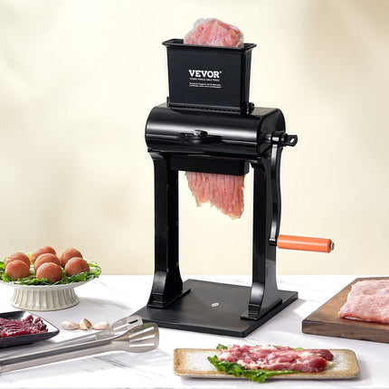 Commercial Meat Tenderizer, Heavy Duty Stainless Steel Meat Tenderizer Machine, Quick and Easy Manual Operation Kitchen Tool, 148mm Feed Port for Beef, Turkey, Chicken, Pork, Steak, and Fish.