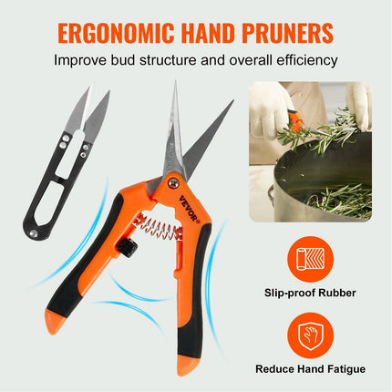 Bud Leaf Trimmer, 39.5cm Stainless Steel Manual Bud Trimmer Machine, with Clear PET Cover for Visual Cutting, Hand Pruners Included, for Cutting Leaves, Buds, Flowers, Hydroponic Plants.