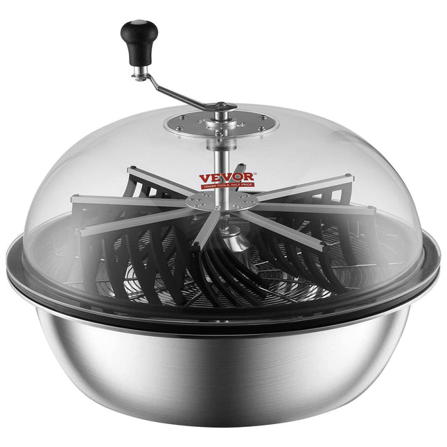 Leaf Bowl Trimmer, 24'' Trimmer Bowl, Manual Bud Trimmer with Stainless-Steel Blades for Twisted Spin Cut, Clear Visibility Dome and Hand Pruner Included, for Cutting Leaves, Buds, Flowers.