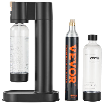Sparkling Water Maker, Soda Maker Machine for Home Carbonating, Seltzer Water Starter Kit with 2 BPA-free 1L PET Bottles, CO2 Cylinder, Compatible with Mainstream Screw-in 60L CO2 Cylinder.