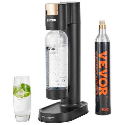 Sparkling Water Maker, Soda Maker Machine for Home Carbonating, Seltzer Water Starter Kit with BPA-free 1L PET Bottle, CO2 Cylinder, Compatible with Mainstream Screw-in 60L CO2 Cylinder.