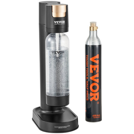 Sparkling Water Maker, Soda Maker Machine for Home Carbonating, Seltzer Water Starter Kit with BPA-free 1L PET Bottle, CO2 Cylinder, Compatible with Mainstream Screw-in 60L CO2 Cylinder.